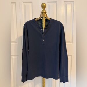 Banana Republic Dark Blue Long Sleeve Henley